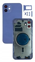 Obudowa kompletna FIOLETOWA do Apple iPhone 12 korpus plecki zamiennik
