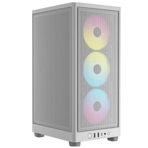 Obudowa komputera Corsair iCUE 2000D RGB AIRFLOW Mini-ITX - Obudowa Mini-ITX - Panele z siatki stalowej - Obsługa trzech gniazd GPU - Corsair