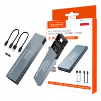 Obudowa na dysk SSD NVME/SATA PCIe M.2 USB-C Gen2 Kieszeń Adapter dysku M2