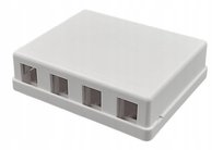 OBUDOWA NATYNKOWA NA 4 MODUŁY KEYSTONE RJ45 PUSZKA BIAŁY ZATRZASKOWA Panduit