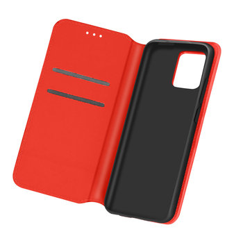 Obudowa tylna Samsung Galaxy A02s z funkcją portfela i podstawki - czerwona - Avizar