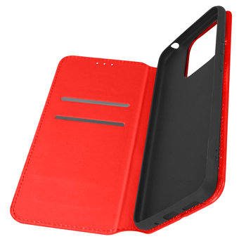Obudowa tylna Xiaomi Redmi 10C z funkcją portfela i podstawki - czerwona - Avizar