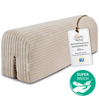 Ochraniacz krawędzi łóżka dla dzieci 120 cm  Minky - zabezpieczenie przed wypadnięciem, ochraniacz na ramę łóżka do łóżeczka, łóżka piętrowego, z pokrowcem dla dzieci i niemowląt