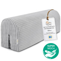 Ochraniacz krawędzi łóżka dla dzieci 120 cm  Minky - zabezpieczenie przed wypadnięciem, ochraniacz na ramę łóżka do łóżeczka, łóżka piętrowego, z pokrowcem dla dzieci i niemowląt