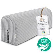 Ochraniacz krawędzi łóżka dla dzieci 70 cm Minky - zabezpieczenie przed wypadnięciem, ochraniacz na ramę łóżka do łóżeczka, łóżka piętrowego, z pokrowcem dla dzieci i niemowląt