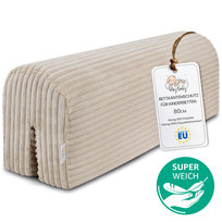 Ochraniacz krawędzi łóżka dla dzieci 80 cm Minky - zabezpieczenie przed wypadnięciem, ochraniacz na ramę łóżka do łóżeczka, łóżka piętrowego, z pokrowcem dla dzieci i niemowląt