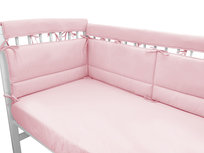 OCHRANIACZ / OSŁONKA NA BARIERKĘ DO ŁÓŻECZKA 140x20 cm BAWEŁNA 100% ROYAL PUDROWY RÓŻ