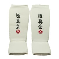 Ochraniacze Elastyczne Goleń Kyokushin Stopa Białe Karate M