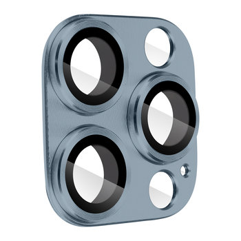 Ochrona aparatu ze szkła hartowanego iPhone 14 Pro/14 Pro Max Stop aluminium w kolorze niebieskim - Avizar