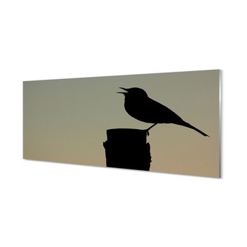 Ochronny panel do kuchni + klejCzarny ptak 125x50 cm - Tulup