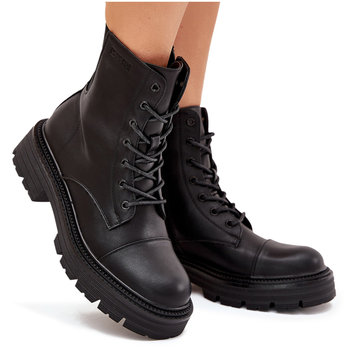 Ocieplane Botki Workery Damskie Big Star OO274140 Czarne-39 - Big Star