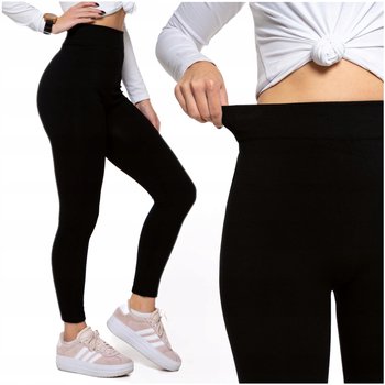 Ocieplane Legginsy Damskie Uniwersalne Gładkie Ciepłe Wysoki Stan MORAJ - Moraj