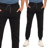 Ocieplane Spodnie Dresowe Męskie Typu Joggery Wiązane Wygodne Moraj 3Xl