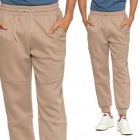 Ocieplane Spodnie Dresowe Męskie Typu Joggery Wiązane Wygodne Moraj M