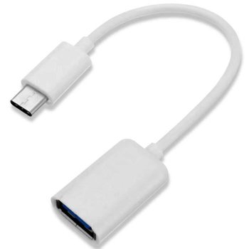 OCIODUAL USB typ C kabel adaptera OTG biały konwerter kompatybilny z Samsung S21 S20 S10 S9 Xiaomi Mi 11 10 9 w podróży - OCIODUAL