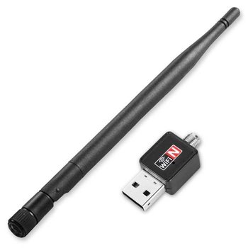 OCIODUAL USB WIFI Stick z anteną 150 Mbps 5 dBi bezprzewodowa sieć LAN 802.11n-g-b WLAN klucz sieciowy czarny dla komputera z systemem Windows - OCIODUAL