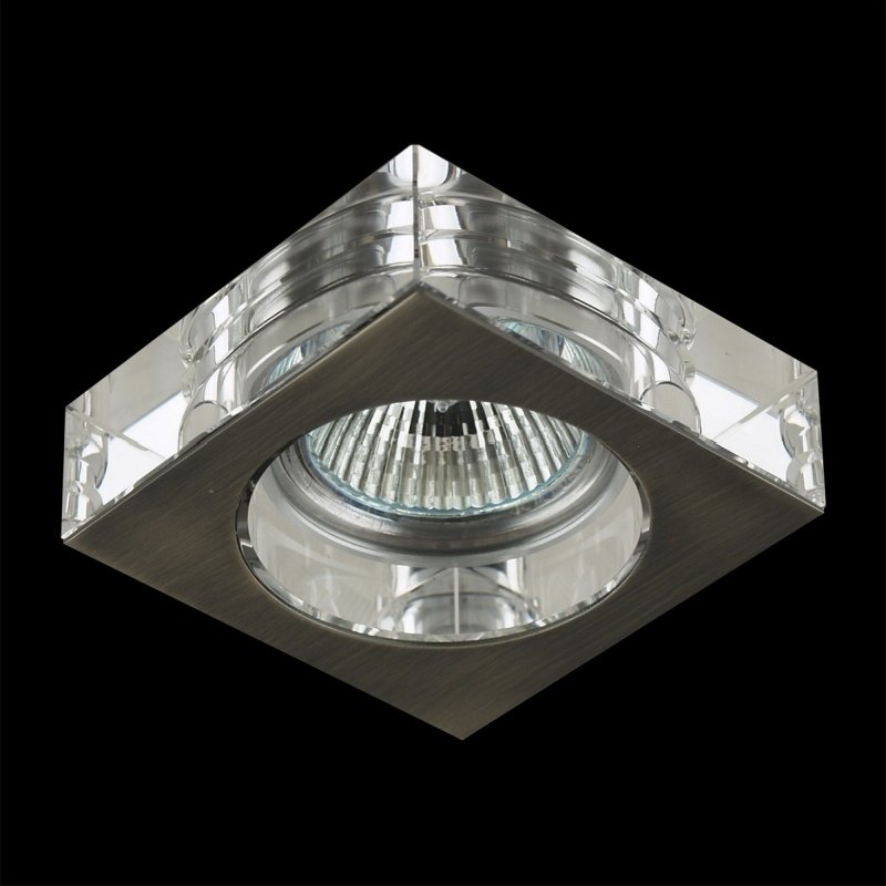 Zdjęcia - Żyrandol / lampa LUXERA Oczko kryształowe podtynkowe PREZENT Downlights, złote, 13,5x7,8 cm 