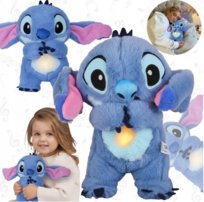 ODDYCHAJĄCY STICH STITCH MIŚ  SZUMIĄCY MIŚ PLUSZAK USPOKAJAJĄCY MASKOTKA ZABAWKA ODDYCHA