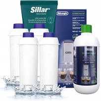 Odkamieniacz Delonghi 0,5l + 4 filtr do wody do ekspresu Delonghi Magnifica