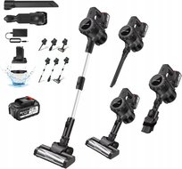 ODKURZACZ BEZPRZEWODOWY PIONOWY 6W1 15KPA 200W Z LED I ZESTAWEM AKCESORIÓW