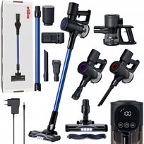 ODKURZACZ BEZPRZEWODOWY PIONOWY RĘCZNY 3w1 BEZWORKOWY ELEKTROSZCZOTKA LED