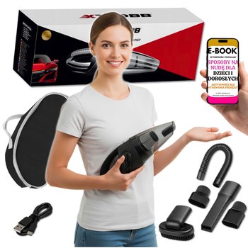 Odkurzacz Samochodowy na SUCHO I MOKRO + POKROWIEC ODKURZACZ BEZPRZEWODOWY Do Auta PREZENT ŚWIĄTECZNY DLA MĘŻA + EBOOK-3 - Pltb