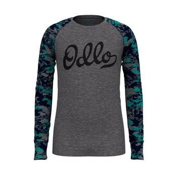 Odlo, Koszulka termiczna dziecięca BL TOP Crew neck l/s ACTIVE WARM ECO KID 159399/10810, Szary, rozm. 140 - Odlo