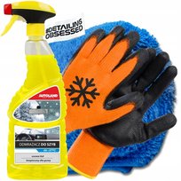 Odmrażacz Do Szyb Samochodowych Na Lód Do -37°C 750Ml + Rękawice Ocieplane