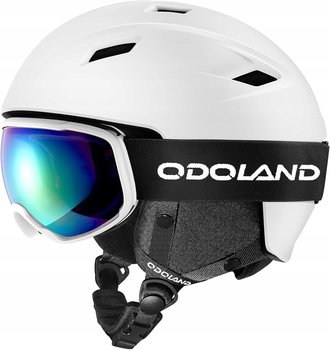 Odoland kask narciarski + gogle snowboard ski r. 52-55 cm różowy - Odoland