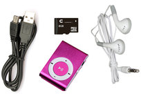 ODTWARZACZ MP3 KLIPS SŁUCHAWKI + KARTA SD 8GB OEM