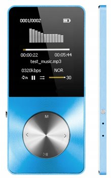 Odtwarzacz MP4 T1 16GB głośnik microSD MP3 niebies - Inny producent