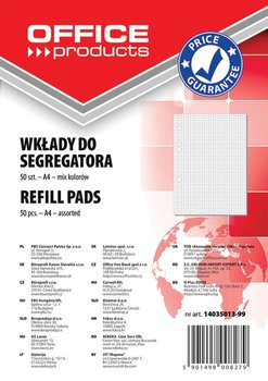 OfficeProducts, wkład do segregatora A4/50k, kratka, kolor - Office Products