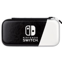Oficjalnie licencjonowany futerał podróżny PDP Gaming Slim Deluxe — edycja OLED — ochrona Hardshell — ochronna skóra wegańska — czarny/biały — Nintendo Switch PlatinumGames