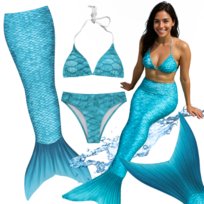 Ogon Syreny Syreni Strój Kąpielowy Syrenka Kostium Syrena 3W1 Cosplay 158 / 164 Cm Xs / S (Z Metki L) Hopki