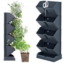 OGRÓD WERTYKALNY DOMOWY ZIELNIK DONICA MODUŁOWE DONICZKI KASKADA + NOŻYCZKI