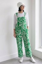 Ogrodniczki damskie zielone geometryczne Made in Italy luźny styl Uni Inna marka