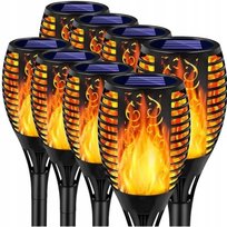 OGRODOWA LAMPA SOLARNA POCHODNIA LATARNIA DO OGRODU LED 8 SZTUK