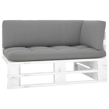 Ogrodowa sofa narożna z palet, biała, drewno sosnowe - vidaXL
