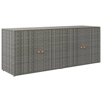 Ogrodowa szafka rattanowa 198x55,5x80 cm - szara - Zakito Europe