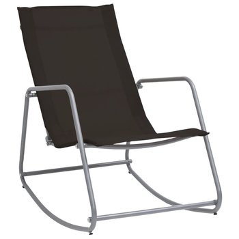 Ogrodowe krzesło bujane, czarne, 95x54x85 cm, textilene - vidaXL
