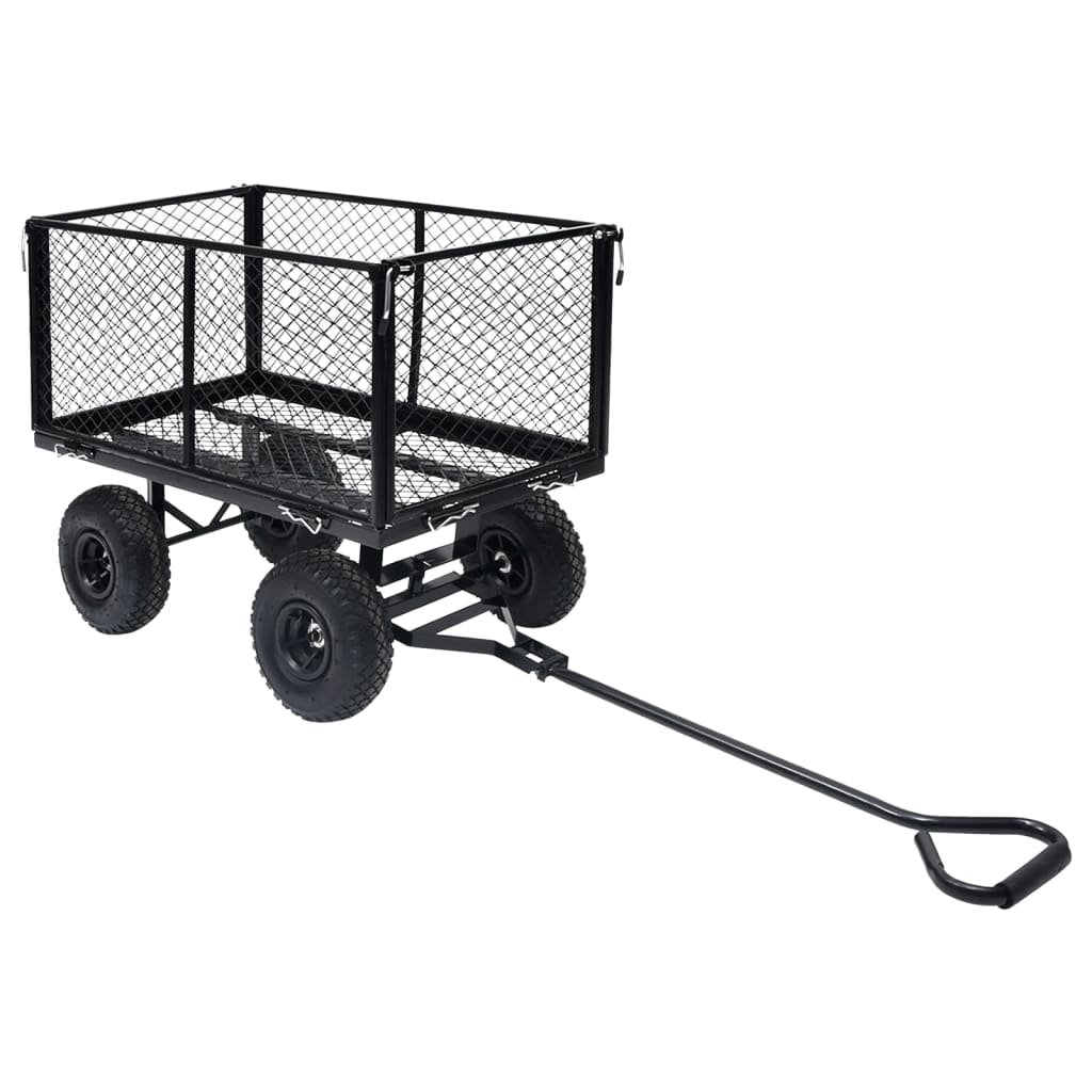 Zdjęcia - Organizacja i przechowywanie narzędzi VidaXL Ogrodowy wózek ręczny, czarny, 350 kg 