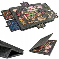 Ogromna Mata Filcowa Do Puzzli Stolik Zamykany 6 Szuflad Organizer 77X54 Cm LUXMA