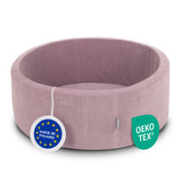 OK30VS-2001 KiddyMoon Suchy basen okrągły STRIPES fioletowy 90x30cm/BEZkulek Zabawka basen piankowy