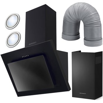 Okap kuchenny kominowy szkło LED Berdsen 60cm - GLOBAL INCOME