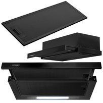 Okap kuchenny teleskopowy podszafkowy 60cm Berdsen czarny