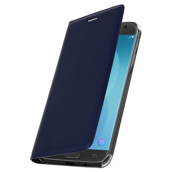 Okładka Flip Book, etui-portfel z podstawką do Samsunga Galaxy J3 2017 – ciemnoniebieskie - Avizar