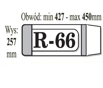 Okładka książkowa reg.R-66 wys. 257mm x obw. 427mm - 450mm p50 IKS cena za 1szt (IKS R66) - IKS