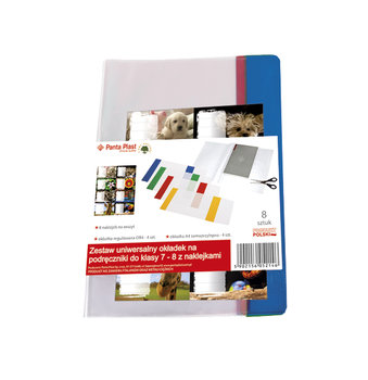 Okładka na podręcznik Panta Plast Zestaw dla klas 7-8 z naklejkami - Panta Plast