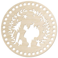 Okrągła Baza do Szydełkowania Kosza Mojżesza 20cm Dno Podstawa Świąteczna