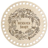 Okrągła Baza Drewniana Dno Spód 20 cm do Kosza Świątecznego Torebki Sklejka